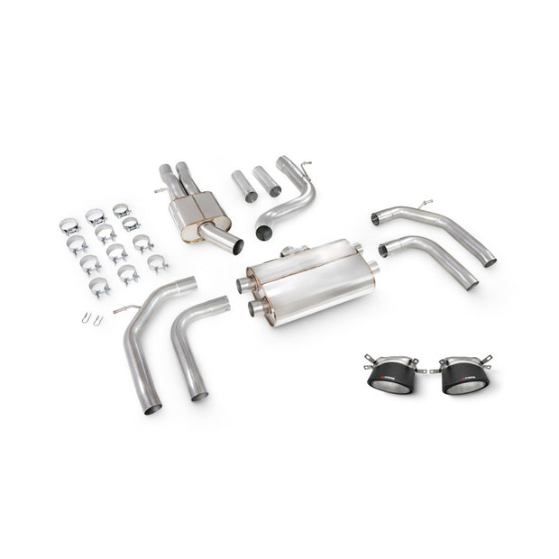 SCORPION RS3 8V Resonated gpf-back system non valved (Carbon Fibre)