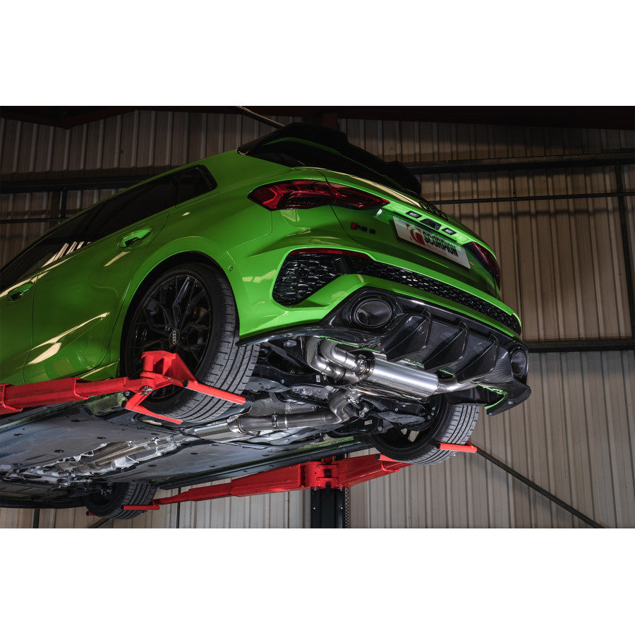 SCORPION RS3 8V Resonated gpf-back system non valved (Carbon Fibre)