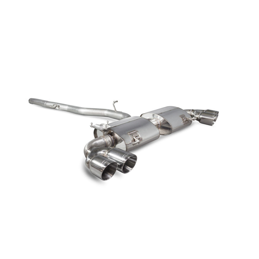 SCORPION S1 2.0 TFSi Non-res cat-back system with electronic valves (Polished steel)