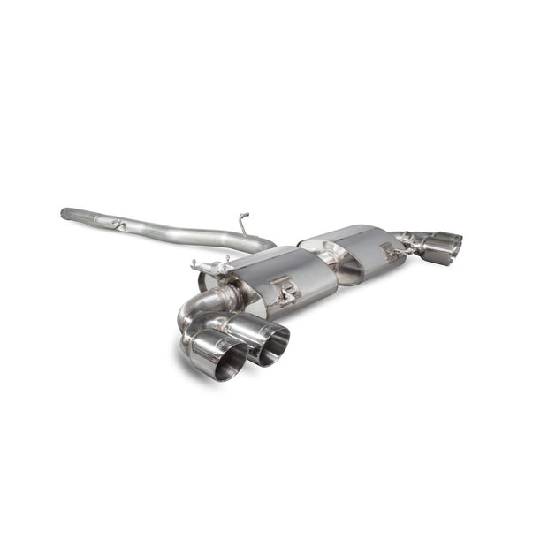 SCORPION S1 2.0 TFSi Non-res cat-back system with electronic valves (Polished steel)