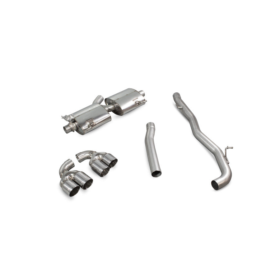 SCORPION S1 2.0 TFSi Non-res cat-back system with electronic valves (Polished steel)