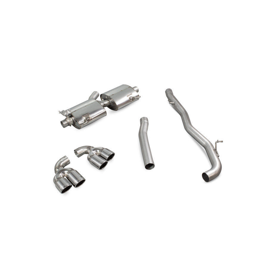 SCORPION S1 2.0 TFSi Non-res cat-back system with electronic valves (Polished steel)