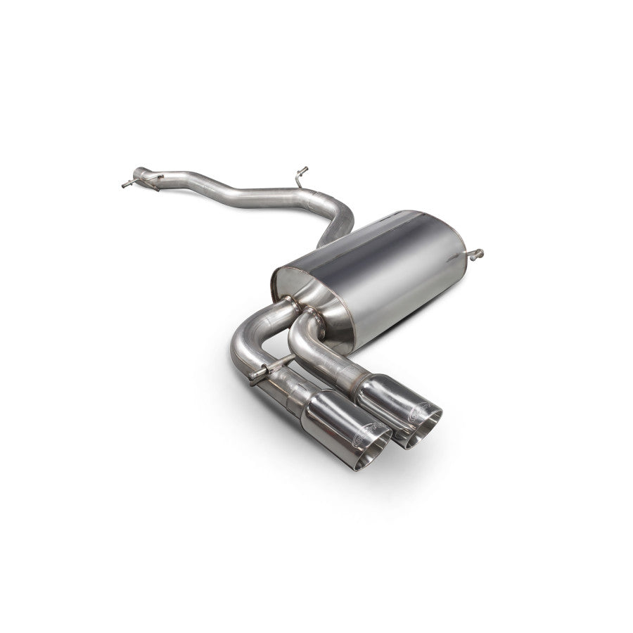 SCORPION S3 8P Non-resonated cat-back system (polished steel)