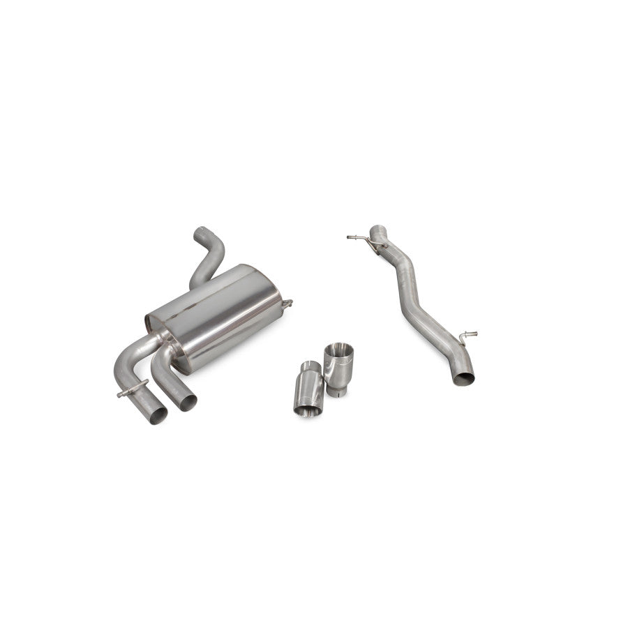 SCORPION S3 8P Non-resonated cat-back system (polished steel)