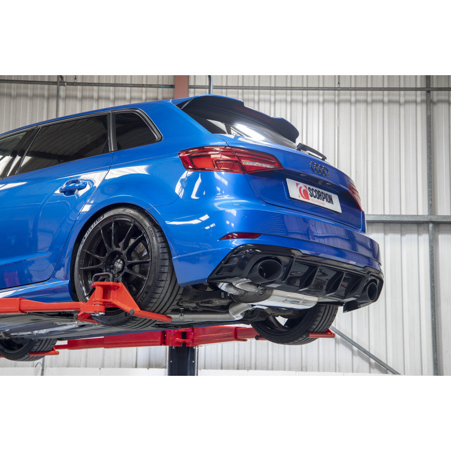 SCORPION RS3 8V Non-res cat/gpf-back system without valves (Carbon Fibre)