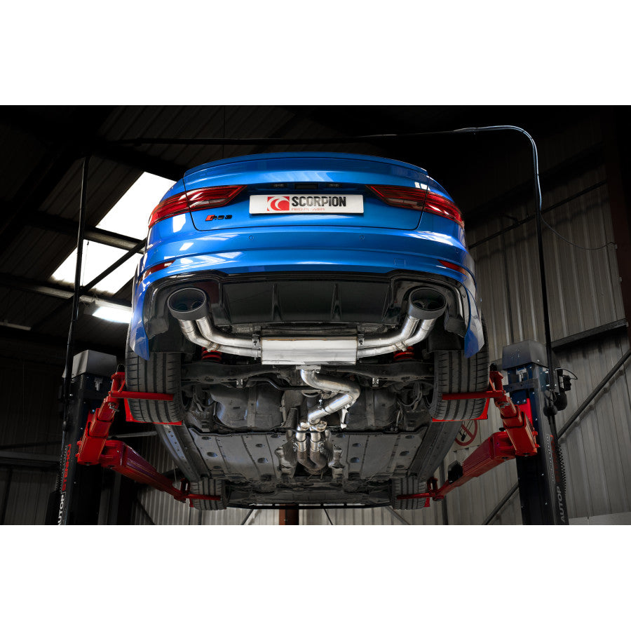 SCORPION RS3 8V Non-resonated cat/gpf-back system without valves (Carbon Fibre)