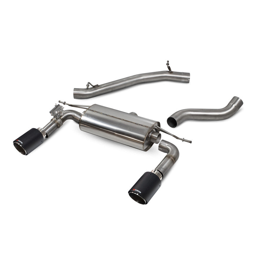 SCORPION TT MK3 2.0TFSi Non-res cat-back system with electronic valves (Carbon fibre)