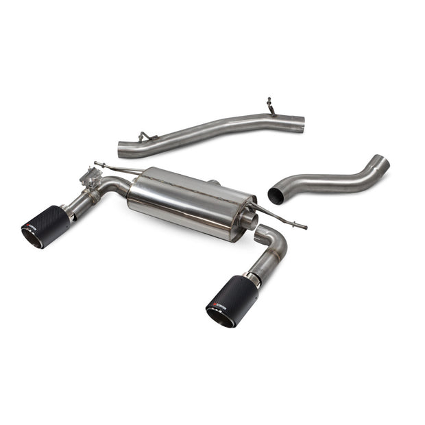 SCORPION TT MK3 2.0TFSi Non-res cat-back system with electronic valves (Carbon fibre)