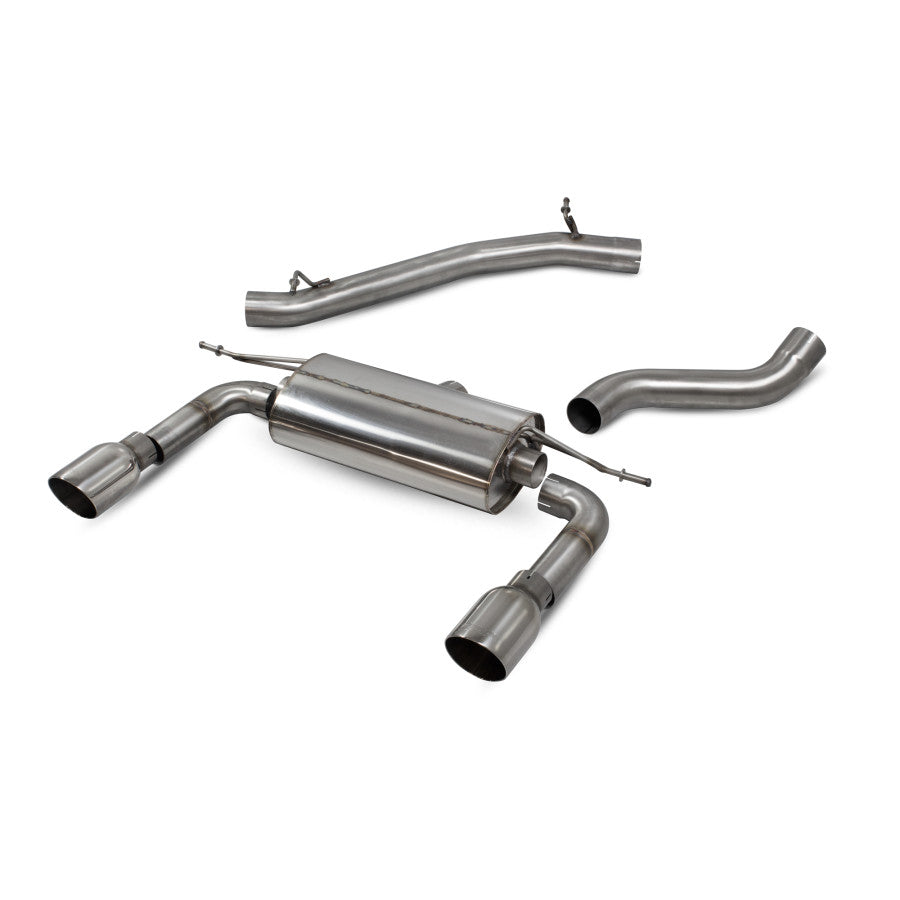 SCORPION TT MK3 2.0TFSi Non-resonated cat-back system with no valves (polished steel)