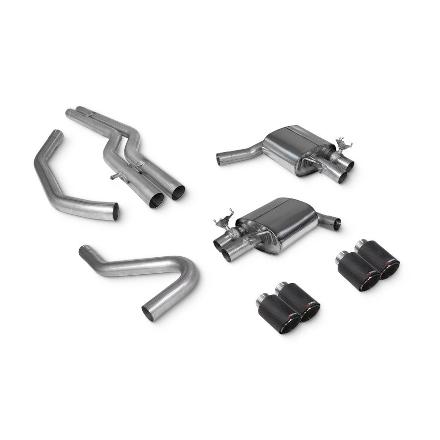 SCORPION S4 B9 Quattro 3.0T V6 Non-resonated half system (Carbon fibre)
