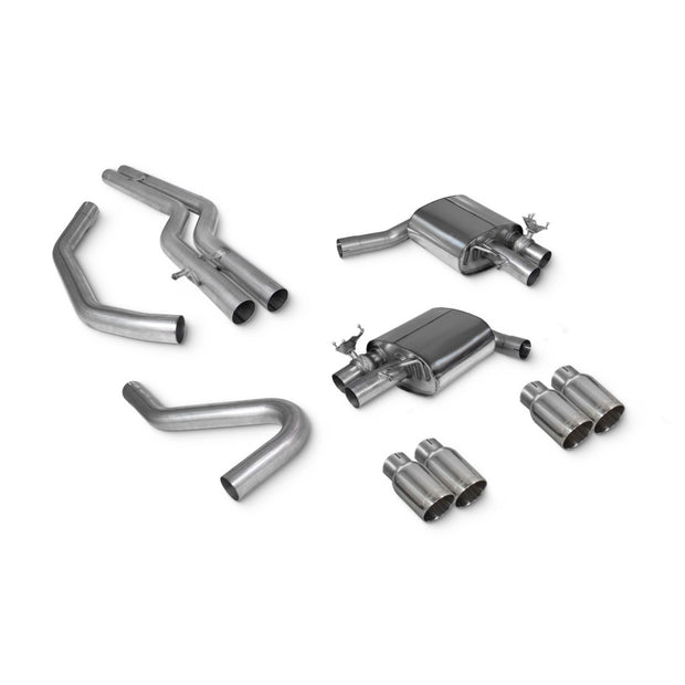 SCORPION S4 B9 Quattro 3.0T V6 Non-resonated half system (Polished Daytona)