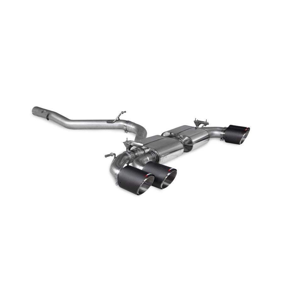 SCORPION S3 2.0TFSi 8Y Non-res cat/gpf back system & electronic valves (Carbon fibre)