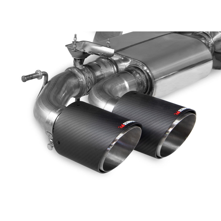 SCORPION S3 2.0TFSi 8Y Non-res cat/gpf back system & electronic valves (Carbon fibre)
