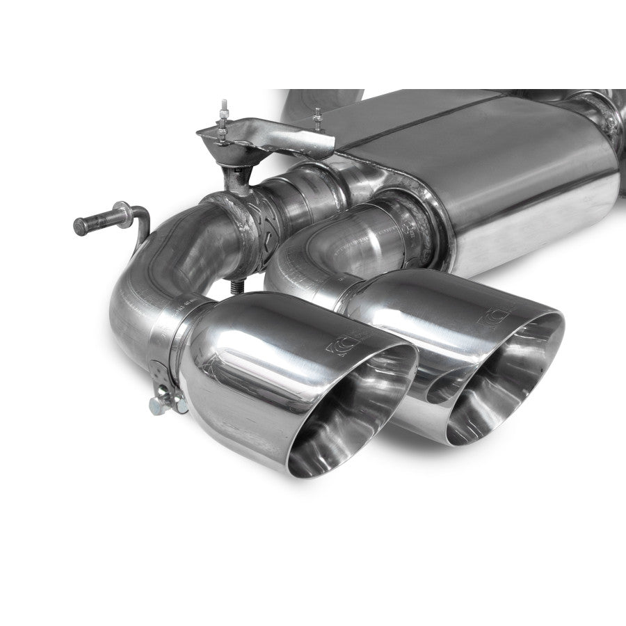 SCORPION S3 2.0TFSi 8Y Non-res cat/gpf back system & electronic valves (Polished quad)
