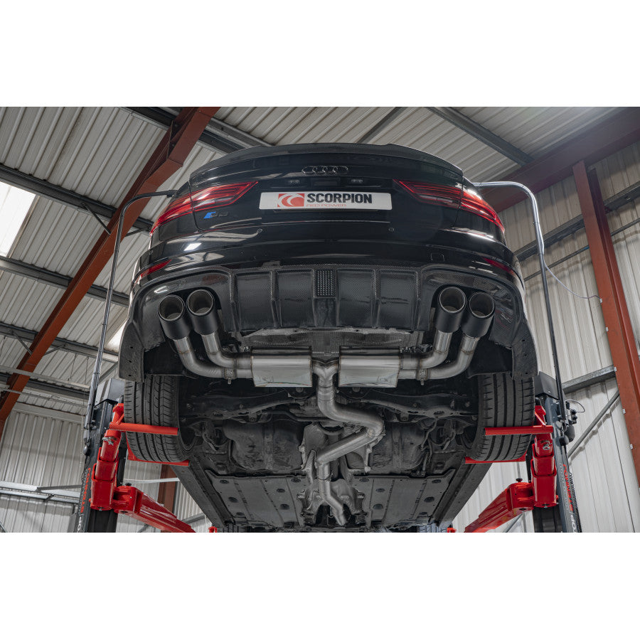 SCORPION S3 2.0T 8V Non-resonated cat/gpf-back system with valves (Carbon fibre)