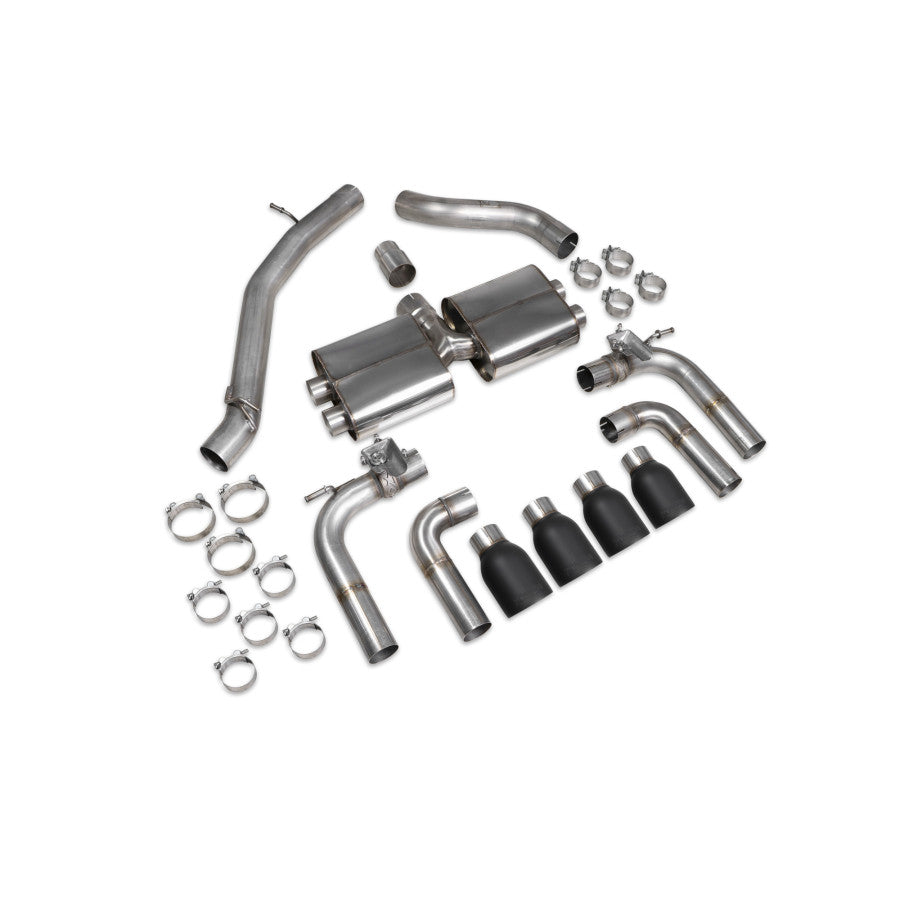 SCORPION S3 2.0T 8V Non-resonated cat/gpf-back system with valves (Daytona trims)