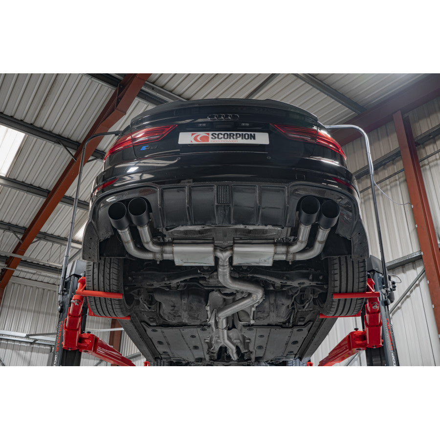 SCORPION S3 2.0T 8V Non-resonated cat/gpf-back system with valves (Daytona trims)