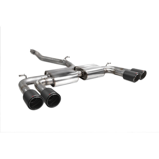 SCORPION S3 2.0T 8V Non-resonated cat/gpf-back system with valves (Carbon fibre)