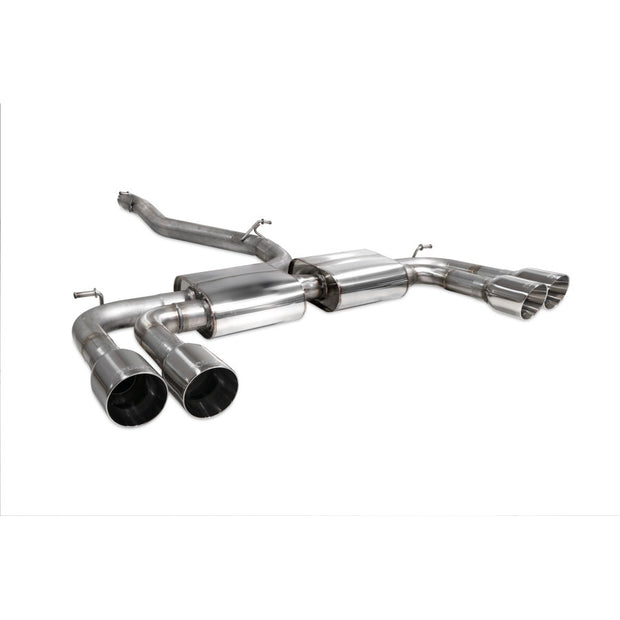 SCORPION S3 2.0T 8V Non-resonated cat/gpf-back system without valves (Polished Daytona)