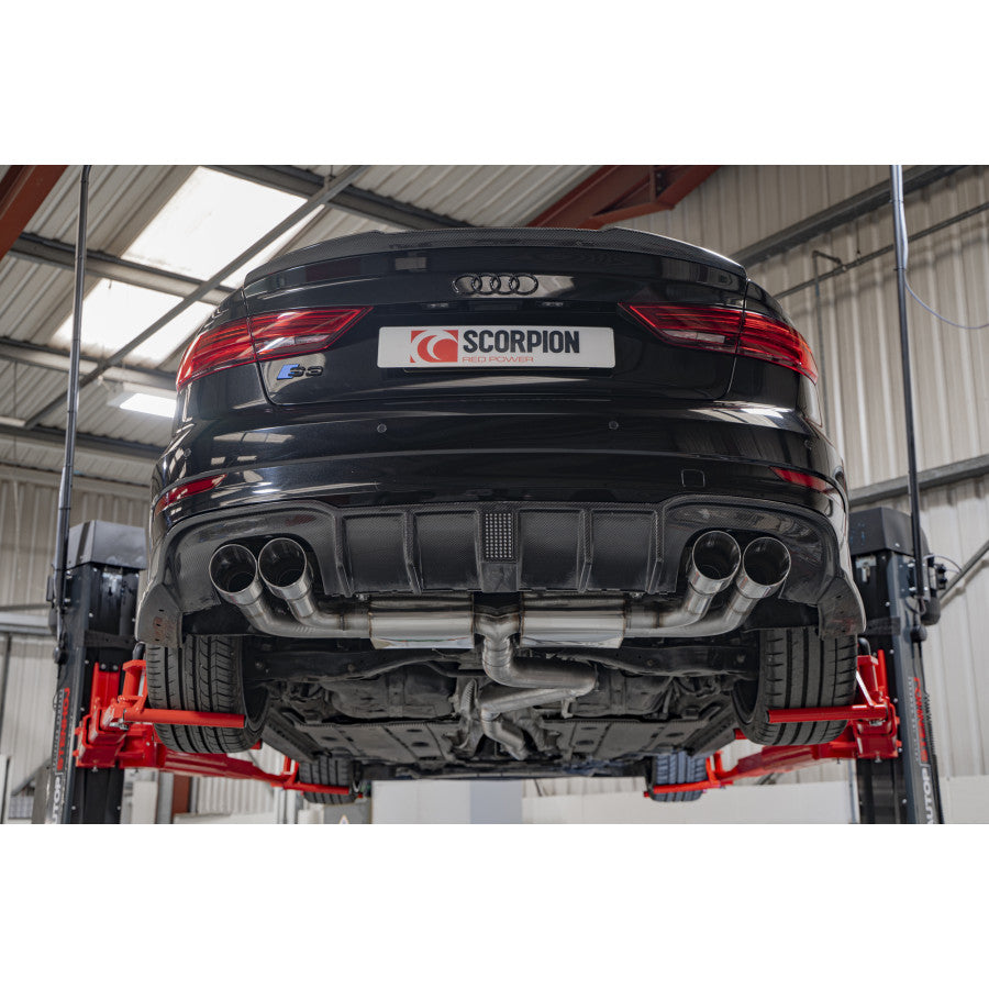 SCORPION S3 2.0T 8V Non-resonated cat/gpf-back system without valves (Polished Daytona)