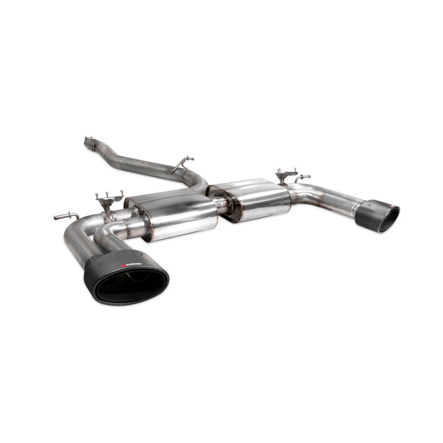 SCORPION S3 2.0T 8V Non-resonated cat/gpf-back system with valves (Carbon fibre)