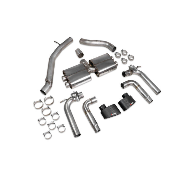 SCORPION S3 2.0T 8V Non-resonated cat/gpf-back system with valves (Carbon fibre)