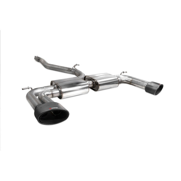SCORPION S3 2.0T 8V Non-resonated cat/gpf-back system without valves (Carbon fibre)