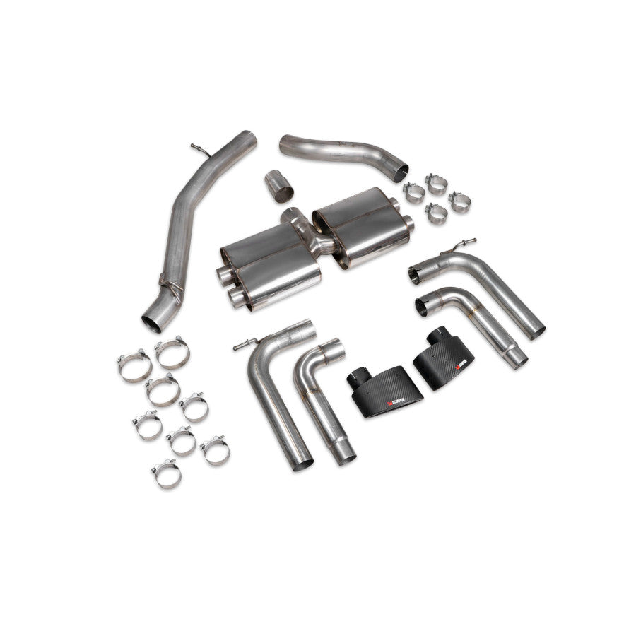 SCORPION S3 2.0T 8V Non-resonated cat/gpf-back system without valves (Carbon fibre)
