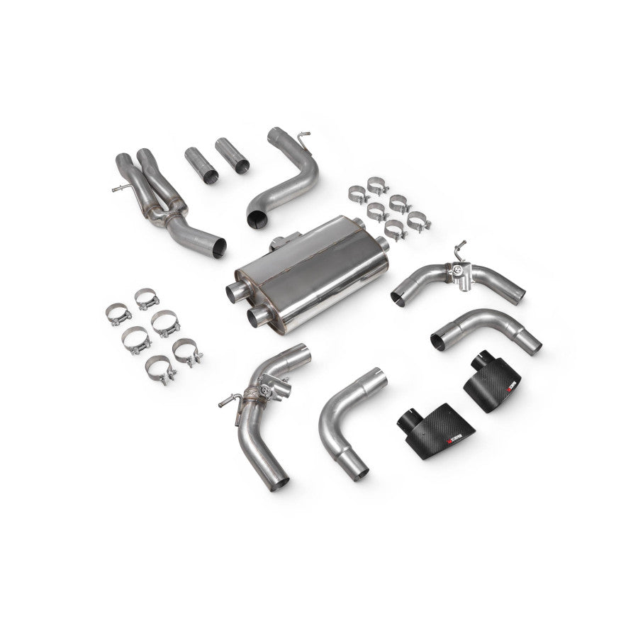 SCORPION RS3 8V Non-res cat-back system with valves (Carbon Fibre)