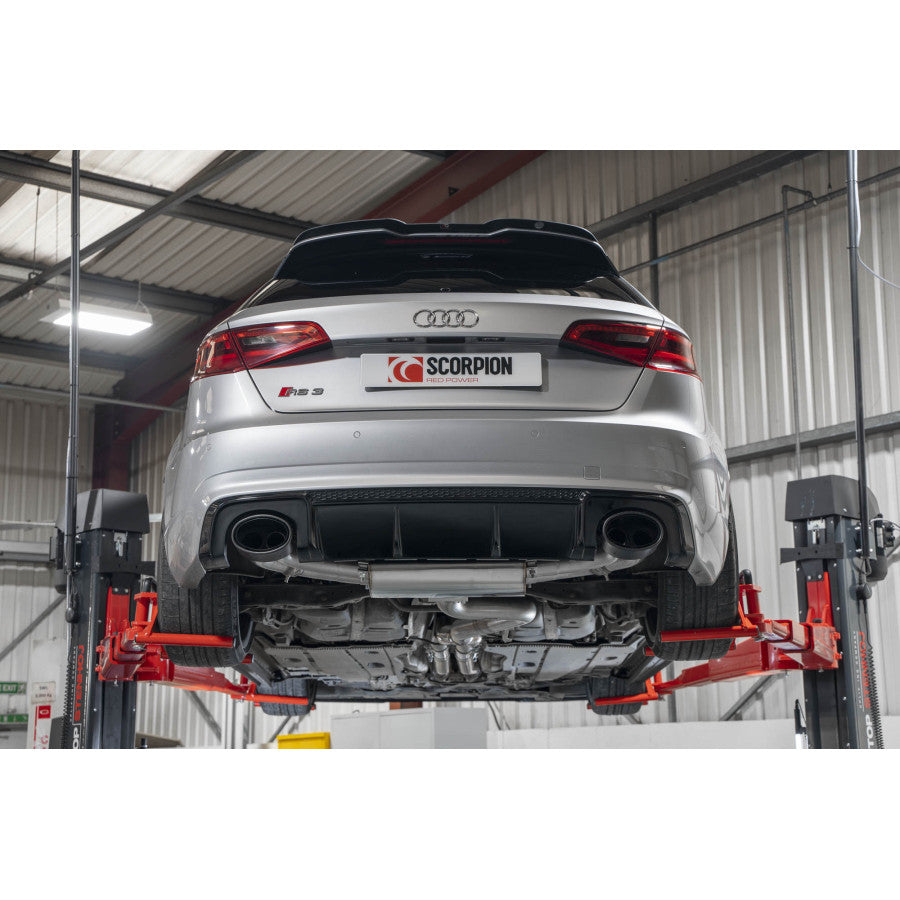 SCORPION RS3 8V Non-res cat-back system with valves (Carbon Fibre)