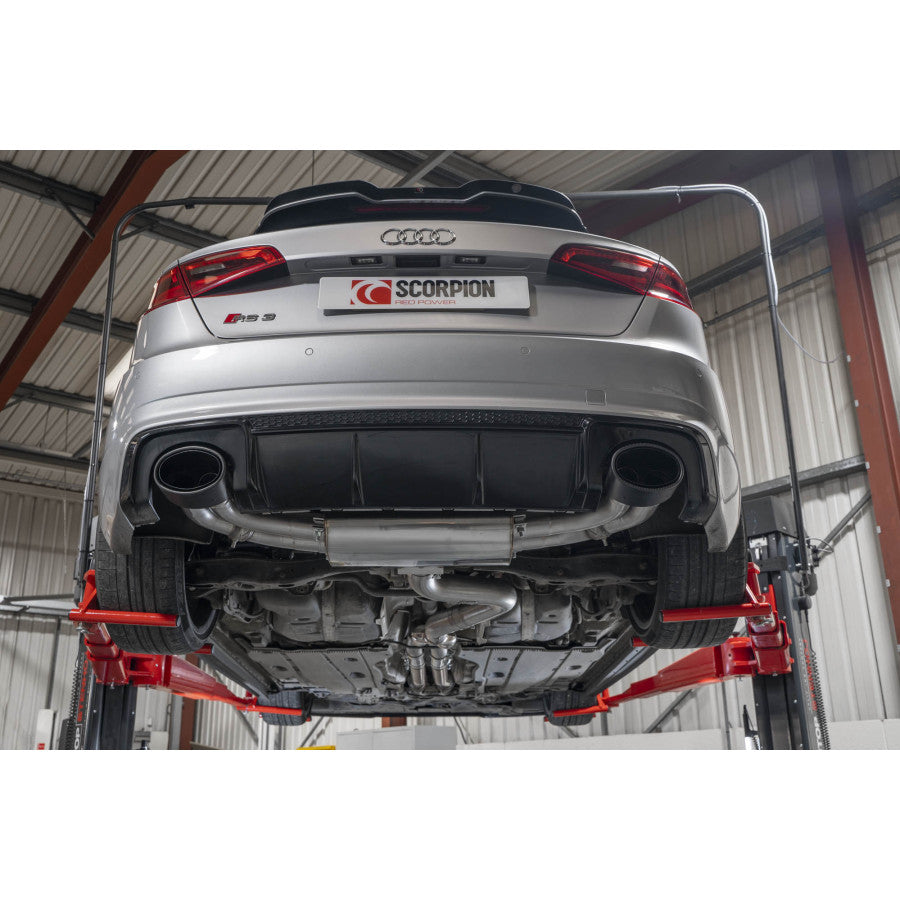 SCORPION RS3 8V Non-res cat-back system with valves (Carbon Fibre)