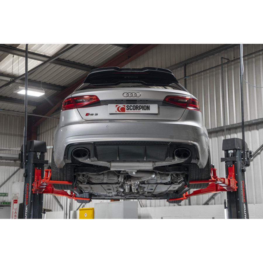 SCORPION RS3 8V Non-res cat-back system without valves (Carbon Fibre)