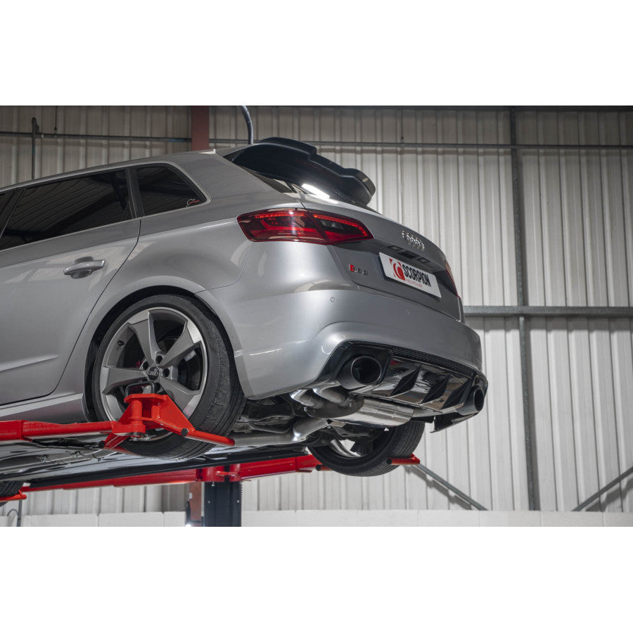 SCORPION RS3 8V Non-res cat-back system without valves (Carbon Fibre)