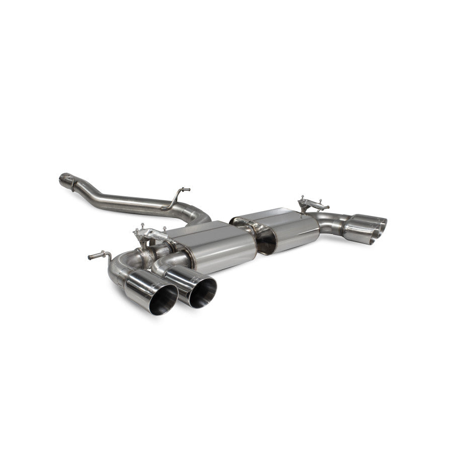 SCORPION S3 2.0T 8V Non-resonated cat/gpf-back system with valves (polished steel)