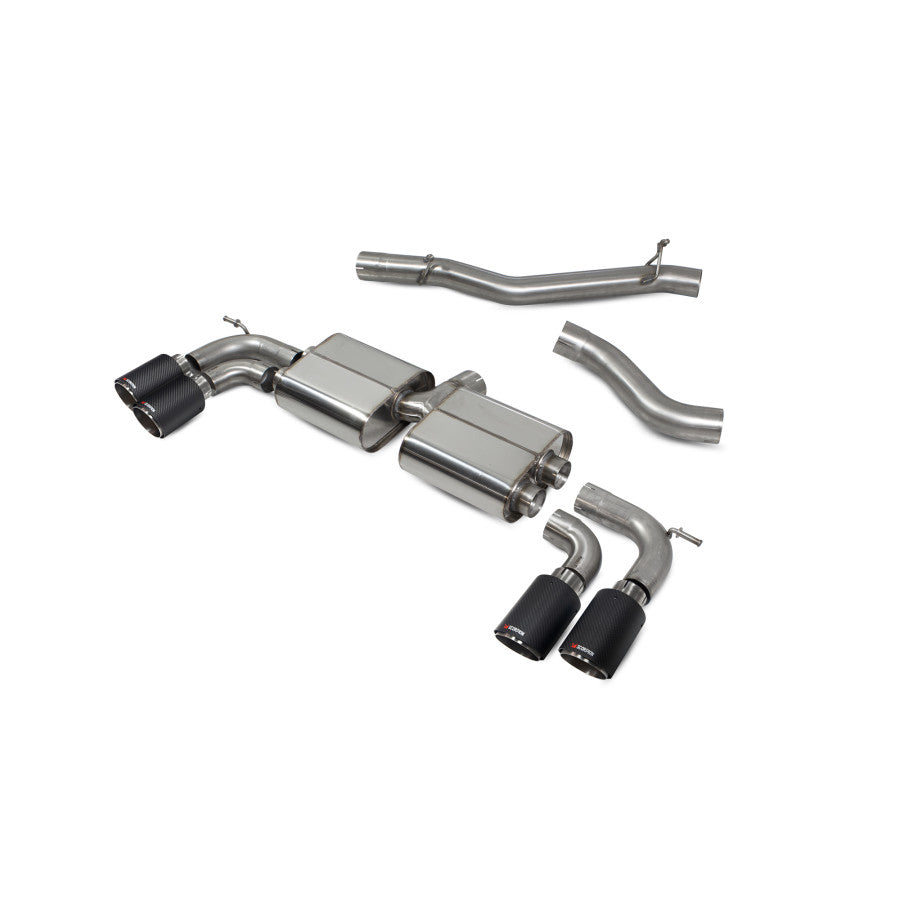 SCORPION S3 2.0T 8V Non-resonated cat/gpf-back system without valves (Carbon fibre)