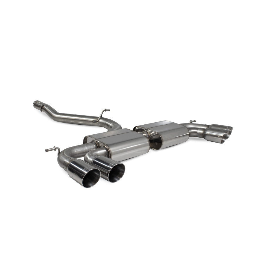 SCORPION S3 2.0T 8V Non-resonated cat/gpf-back system without valves (Polished Daytona)