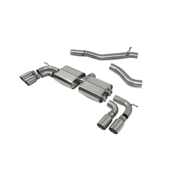 SCORPION S3 2.0T 8V Non-resonated cat/gpf-back system without valves (Polished Daytona)