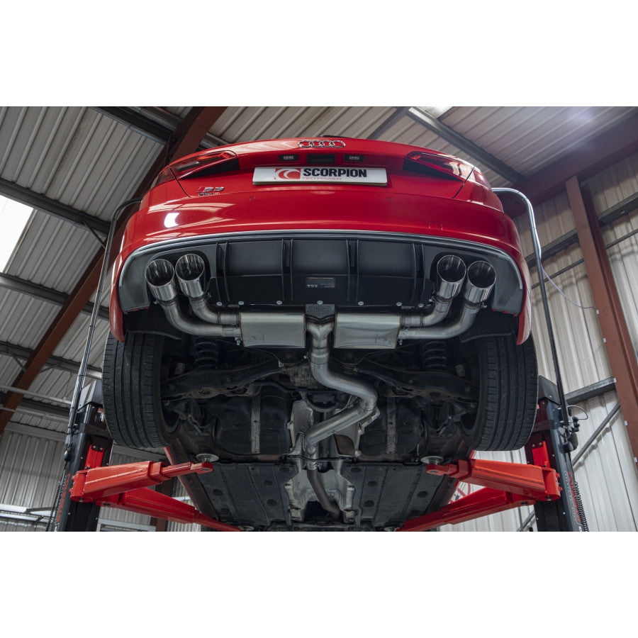 SCORPION S3 2.0T 8V Non-resonated cat/gpf-back system without valves (Polished Daytona)
