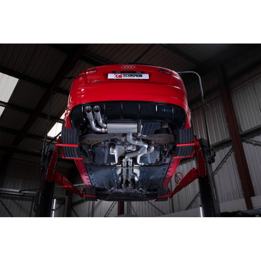 SCORPION RS3 8P Non-resonated secondary cat-back system (Polished Daytona)