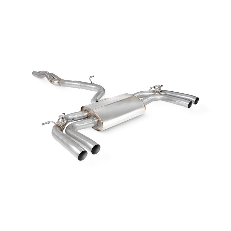 SCORPION RS3 8Y Non-Resonated Cat/GPF-back system with elec valves(Carbon Fibre)
