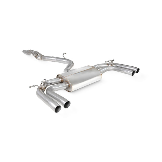 SCORPION RS3 8Y Non-Resonated Cat/GPF-back system with elec valves(Carbon Fibre)