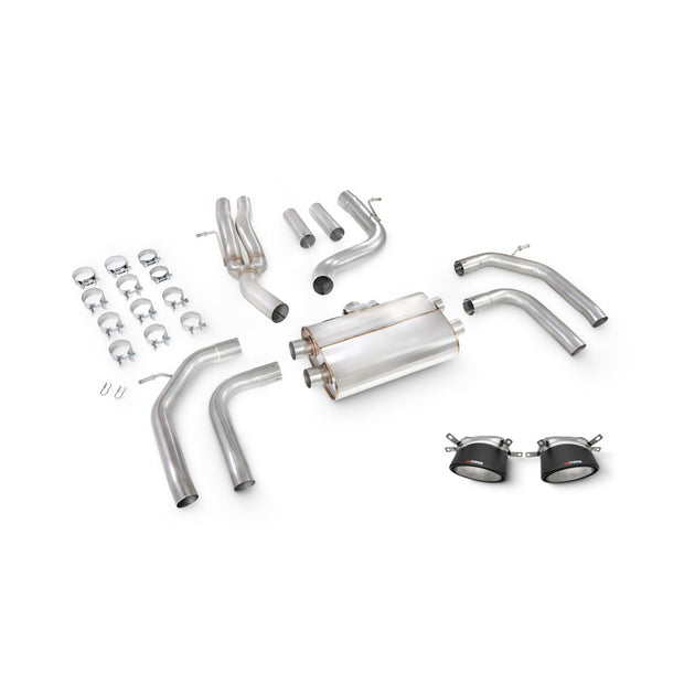 SCORPION RS3 8Y Non-Resonated Cat/GPF-back system without valves (Carbon Fibre)