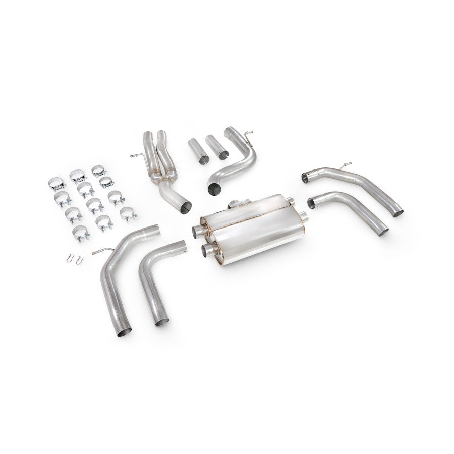 SCORPION RS3 8Y Non-Resonated Cat/GPF-back system with elec valves