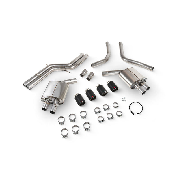 SCORPION S6 C7 4.0 TFSI Non-Res half system with electronic valves (Carbon Fibre)