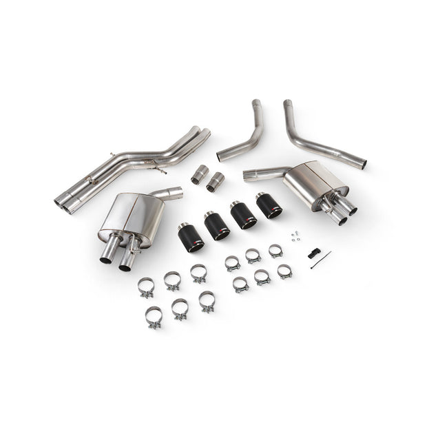 SCORPION S6 C7 4.0 TFSI Non-resonated half system with no valves (Carbon Fibre)