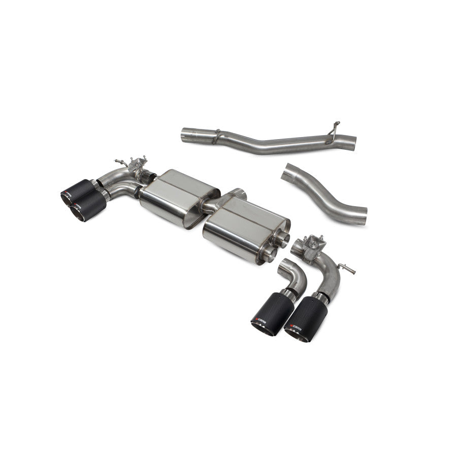 SCORPION SQ2 Non-resonated gpf-back system with valves (Carbon Fibre )