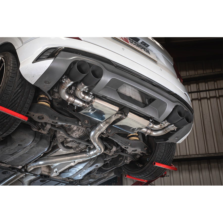 SCORPION SQ2 Non-resonated gpf-back system with valves (Carbon Fibre )