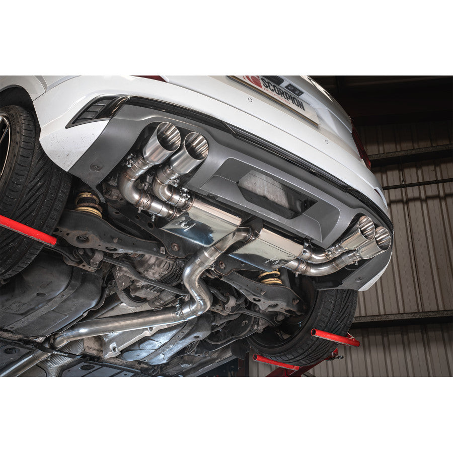 SCORPION SQ2 Non-resonated gpf-back system with valves (Polished daytona )