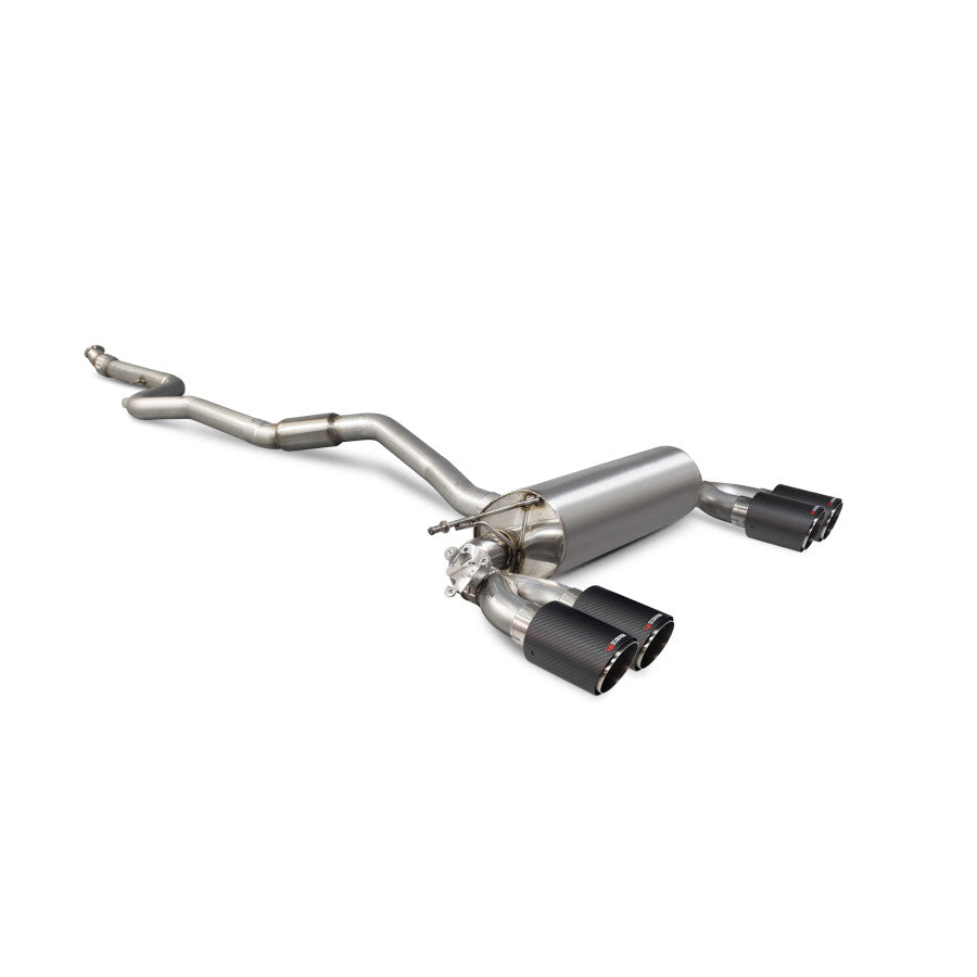 SCORPION M2 F87 Cat-back system with electronic valve (Carbon Fibre)
