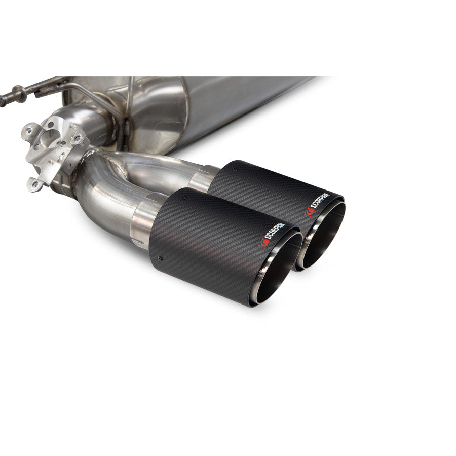 SCORPION M2 F87 Cat-back system with electronic valve (Carbon Fibre)